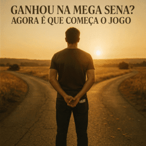 Capa do e-book Ganhou na Mega Sena sobre gestão de prêmio