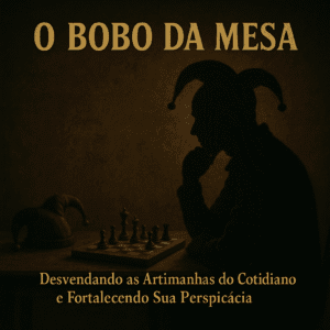 Capa do e-book O Bobo da Mesa sobre perspicácia e manipulação